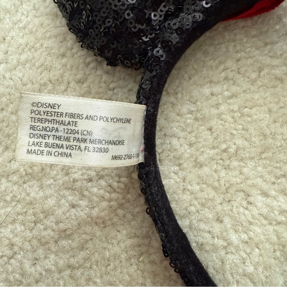 Disney Sequin Minnie Mouse Ears with Red Bow - Picture 4 of 4